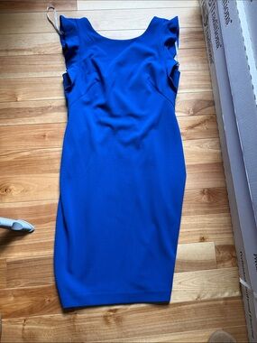 Calvin Klein Cobalt Blue Midi Sheath Dress